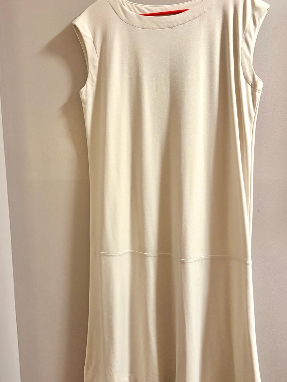 Prologue Cream Sleeveless Midi Drop-Waist Dress